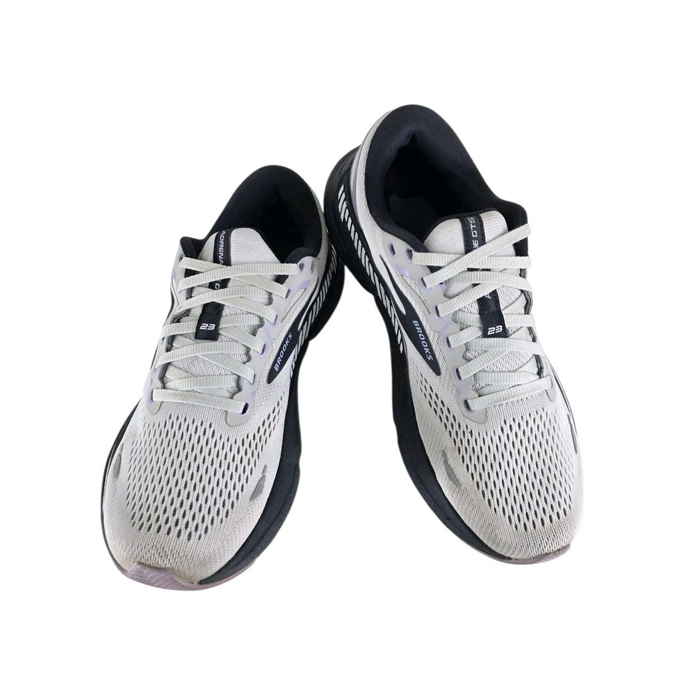 Brooks Adrenaline GTS 23 Womens 9B Medium Running Shoes Grey Purple 1203811B039 - Picture 2 of 13